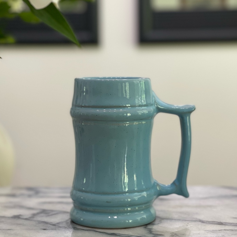 🪺Frankoma Plainsman M2 Robbin’s Egg Speckled Blue Mug- Vintage 🪺
